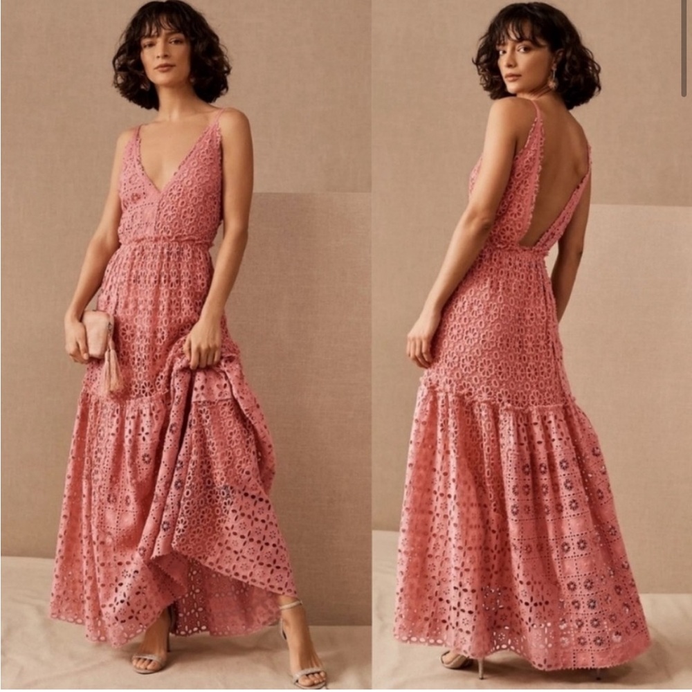 BHLDN Anthropologie x Free People Robinne Maxi
Eyelet Dress Pink XS
